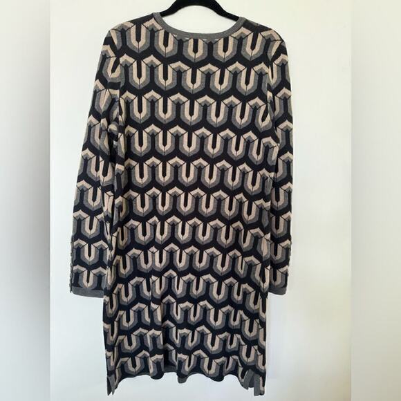 Hatley Size L Long Sleeve Sweater Dress Mod All Over Print Abigail Geometric - Picture 5 of 6